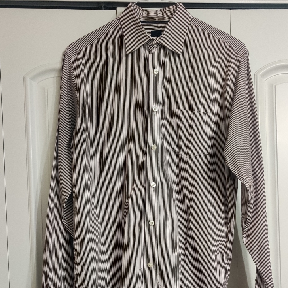 Gap Medium Brown Striped Button Up